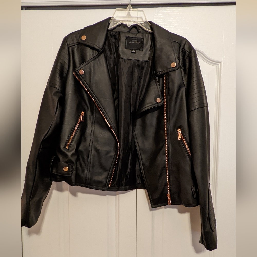 Miss London faux leather jacket